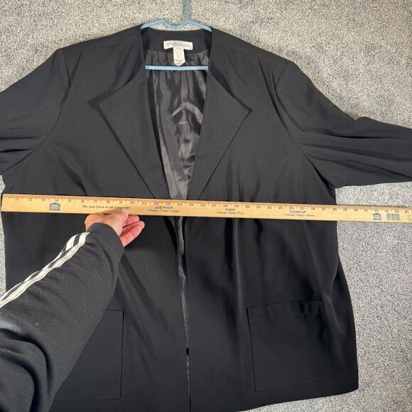 Versailles Blazer Womens 30W Plus Office Minimalist Open Front Vintage 90s Retro - Picture 7 of 11